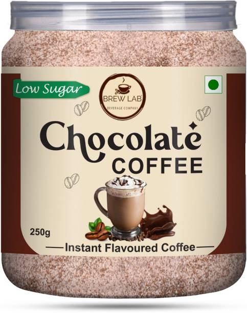 Brew Lab Delicious Instant Chocolate Flavored Coffee Premix Powder with Low Sugar Instant Coffee