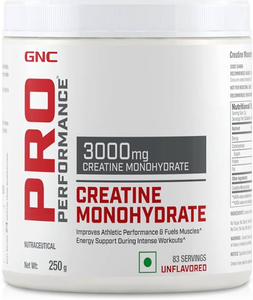 GNC Pro Performance Creatine Monohydrate 3000 mg (250gm) (Unflavored) Creatine