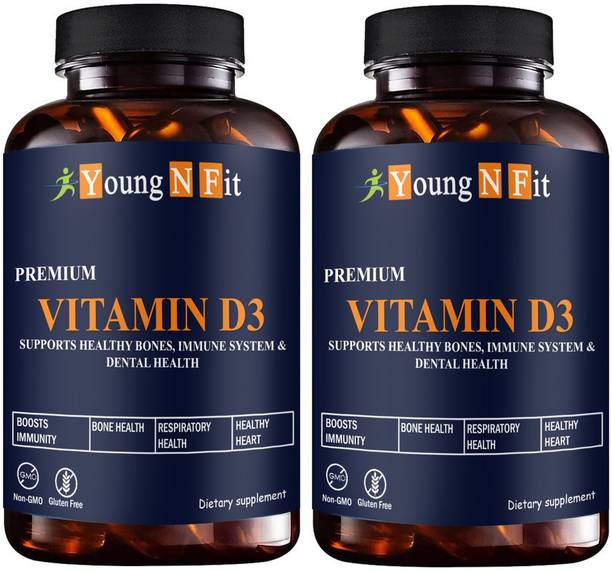 Young N Fit Plant Based Vitamin D3 K2 MK7 Supplement Veg (YNF138)Premium