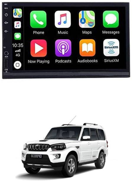 AYW 7 INCH Full Double Din Car Screen Stereo Media Player Audio Video Touch Screen Stereo Full HD with MP3/MP4/MP5/USB/FM Player/WiFi/Bluetooth & Mirror Link For New Scorpio Car Stereo
