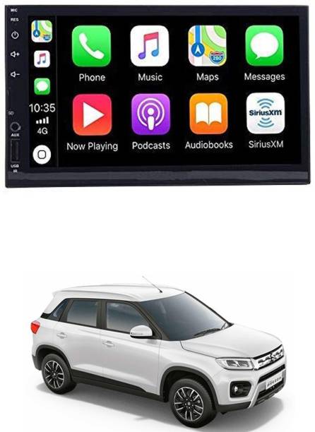 MATIES 7 INCH Full Double Din Car Screen Stereo Media Player Audio Video Touch Screen Stereo Full HD with MP3/MP4/MP5/USB/FM Player/WiFi/Bluetooth & Mirror Link For New Brezza Car Stereo