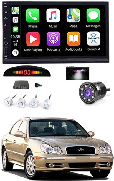 AYW 7 INCH Full Double Din Car Screen Stereo Media Player Audio Video Touch Screen Stereo Full HD with MP3/MP4/MP5/USB/FM Player/WiFi/Bluetooth & Mirror Link with Back Rear Camera & White Sensor For Sonata Car Stereo
