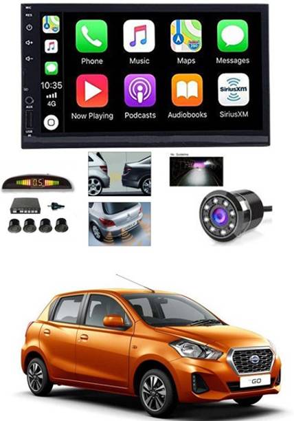 AYW 7 INCH Full Double Din Car Screen Stereo Media Player Audio Video Touch Screen Stereo Full HD with MP3/MP4/MP5/USB/FM Player/WiFi/Bluetooth & Mirror Link with Back Rear Camera & Black Sensor For Go Car Stereo