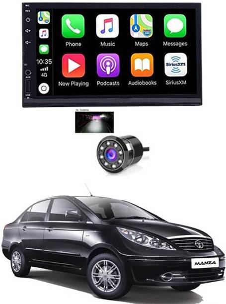 AYW 7 INCH Full Double Din Car Screen Stereo Media Player Audio Video Touch Screen Stereo Full HD with MP3/MP4/MP5/USB/FM Player/WiFi/Bluetooth & Mirror Link with Back Rear Camera For Manza Car Stereo