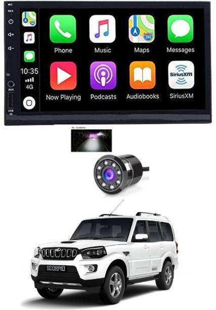 AYW 7 INCH Full Double Din Car Screen Stereo Media Player Audio Video Touch Screen Stereo Full HD with MP3/MP4/MP5/USB/FM Player/WiFi/Bluetooth & Mirror Link with Back Rear Camera For New Scorpio Car Stereo