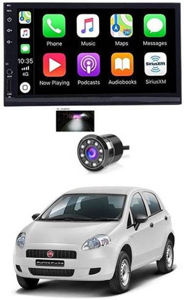 AYW 7 INCH Full Double Din Car Screen Stereo Media Player Audio Video Touch Screen Stereo Full HD with MP3/MP4/MP5/USB/FM Player/WiFi/Bluetooth & Mirror Link with Back Rear Camera For Punto Car Stereo
