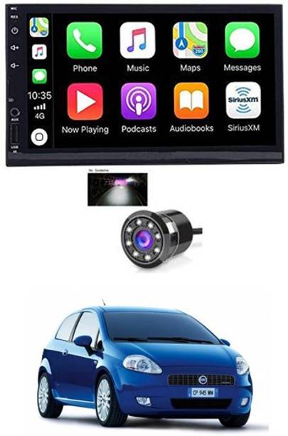 AYW 7 INCH Full Double Din Car Screen Stereo Media Player Audio Video Touch Screen Stereo Full HD with MP3/MP4/MP5/USB/FM Player/WiFi/Bluetooth & Mirror Link with Back Rear Camera For Grand Punto Car Stereo