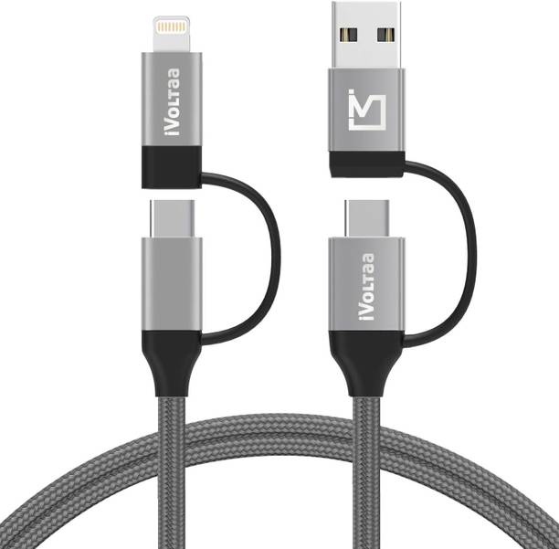 iVoltaa USB Type C Cable 3 A 1 m Lightning 4in1