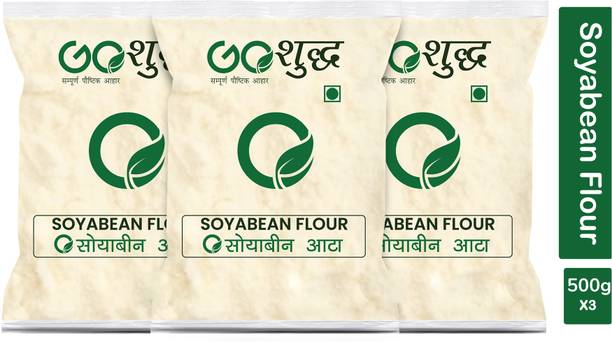 Goshudh Premium Quality Soya Bean Flour/Atta 500g Combo Pack Of 3
