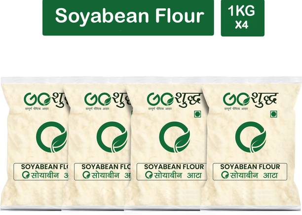 Goshudh Premium Quality Soyabean Flour / Soyabean Atta 1Kg Pack of 4