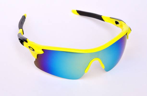 Cereto Sports Googles UV Protection For Boys Cricket Goggles/ Cycling Sunglasses (Neon) Cycling Goggles