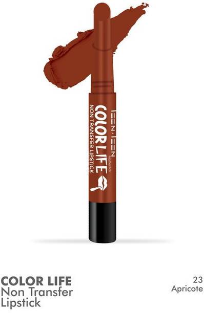 Teen.Teen COLORLIFE NON TRANSFER WATER PROOF LONG LASTING MATTE LIPSTICK (M-23 APRICOTE, 2.1 g)
