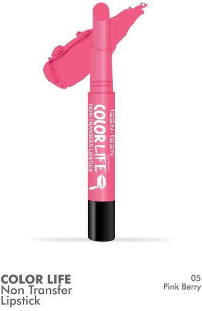Teen.Teen COLORLIFE NON TRANSFER WATER PROOF LONG LASTING MATTE LIPSTICK (M-05 PINK BERRY, 2.1 g)