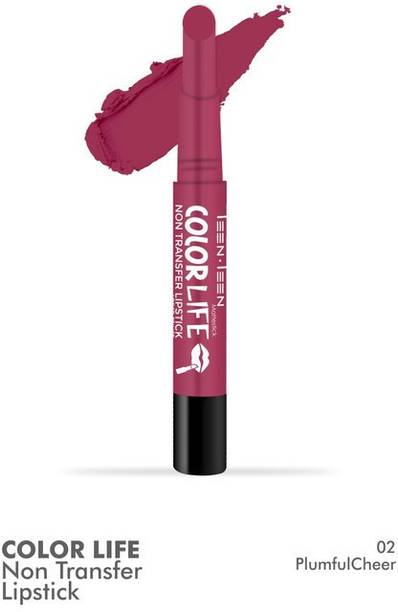 Teen.Teen COLORLIFE NON TRANSFER WATER PROOF LONG LASTING MATTE LIPSTICK (M-02 PLUMFUL CHEER, 2.1 g)