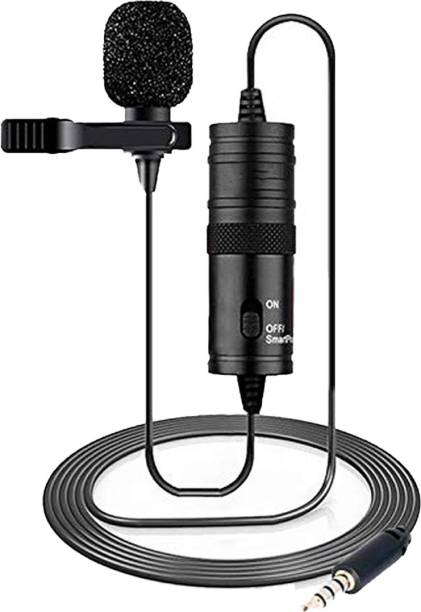 ATSolutions ™3.5mm Clip Microphone For Youtube | Collar Mic for Voice Recording |20ft long wire| Omnidirectional Lavalier Condenser Microphone with Gain control, Headphone-out, Noise cancellation for iPhone Android Smartphone DSLR Camera Camcorder Audio Recorder YouTube(20ft Cable) Microphone Mic Mobile, PC, Laptop, Android Smartphones, DSLR Camera Microphone Microphone collar mic (Black)™ Collar Mic
