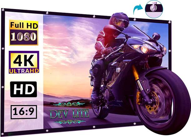 Dev Lite Premium 72 Inch Projector Screen,4K HD 16:9 Portable Video Screen Foldable Anti-Crease Indoor Outdoor Screen for Home, Office, Classroom Screen (4.6FTX3.3FT) Projector Screen (Width 143 cm x 101 cm Height) Projector Screen (Width 143 cm x 101 cm Height)