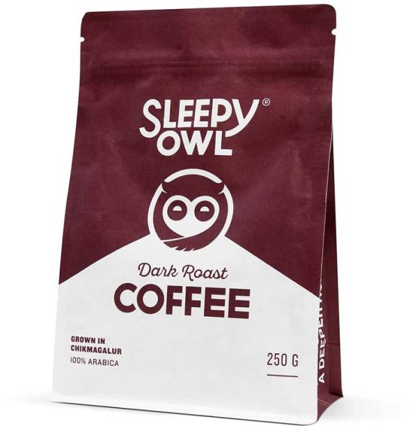 Sleepy Owl Dark Medium Grind | Pour Over Aeropress Homemachine | 100% Arabica Roast & Ground Coffee