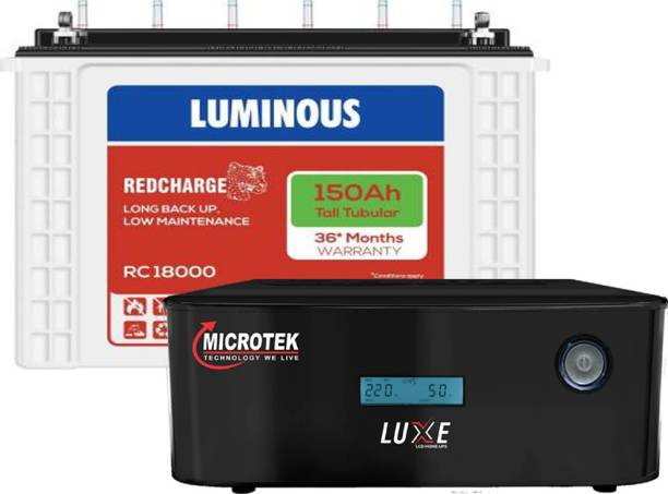 LUMINOUS RC18000 +MICROTEK LUXE 1000 Tubular Inverter Battery