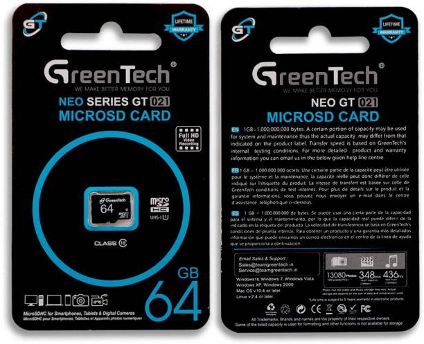 GREEN TECH NEO 64 GB MMC Class 10 150 MB/s  Memory Card