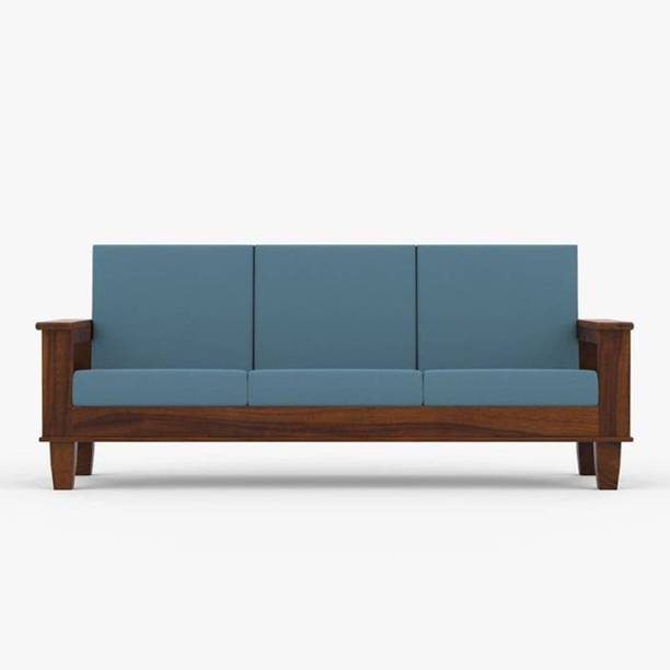 Taskwood Furniture Solid Wood Sheesham Wood 3 Seater Sofa For Living, Waiting Room/ Office Fabric 3 Seater  Sofa