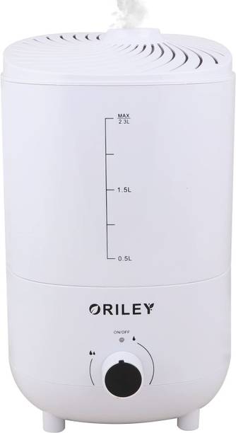 Oriley 2111C Ultrasonic Cool Mist Humidifier for Home Office Adults and Baby Bedroom (2.3L, 18W, Solid White) Portable Room Air Purifier