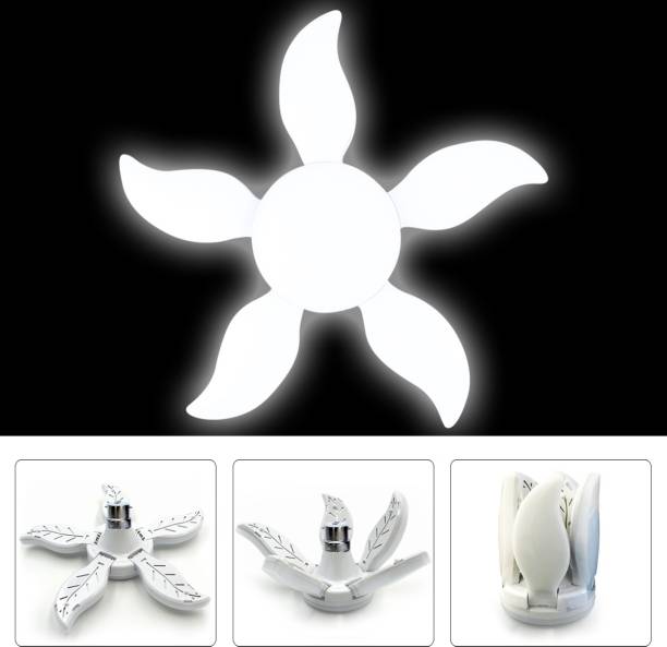 Pick Ur Needs B22 Foldable LED Blade Light Fan Bulb, Super Bright Angle Adjustable Home Ceiling Lights, Cool White Light (55) 55 W Decorative B22 D LED Bulb