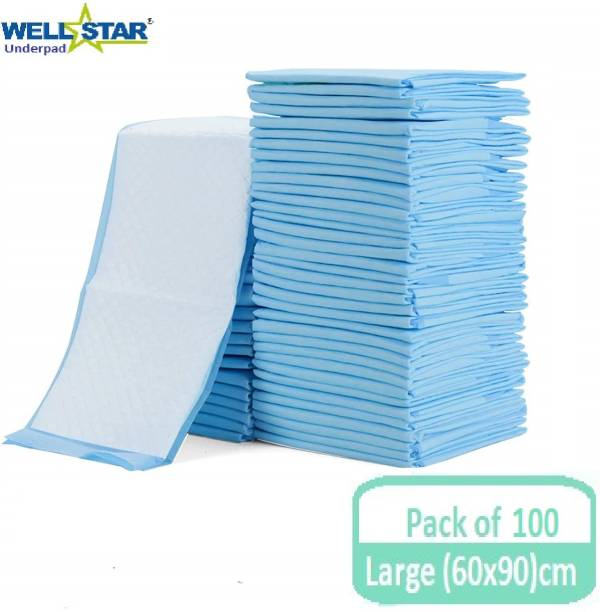 Wellstar Underpads in 100 pcs bulk packing large size 60X90 Adult Diapers - L