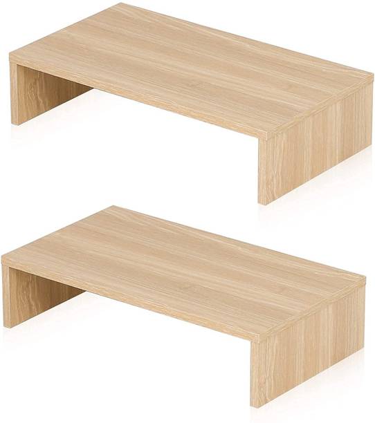 UniAart Uniaart 2 Pack Monitor Stand Riser 16.7 Inch Dual Monitor Riser (set of 2) Wooden Desk Stand Rotatable Laptop Stand Compatible with Universal Laptops