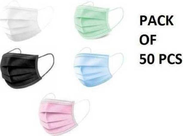 Wellstar Comfortable Fit with Bacterial Filtration ISO Certified 3 Ply / 3 Layer ( Multicolor ) Surgical Mask / Disposable Mask 50 Pieces of 3 Ply / 3 Layer ( Multicolor ) Surgical Mask / Disposable Mask /3 Layer Surgical Mask / Disposable Mask / Use and throw Mask Surgical Mask With Melt Blown Fabric Layer Surgical Mask With Melt Blown Fabric Layer Non-Washable, Water Resistant Surgical Mask With Melt Blown Fabric Layer