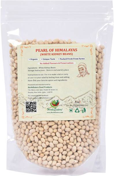 HerbiEaters Organic White Rajma (Whole) (White Rajma)