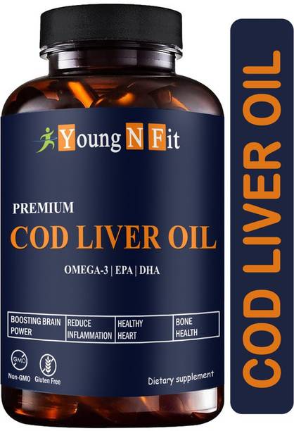 Young N Fit Premium Cod Liver Oil Capsules, for Immunity, Premium (YNF10)