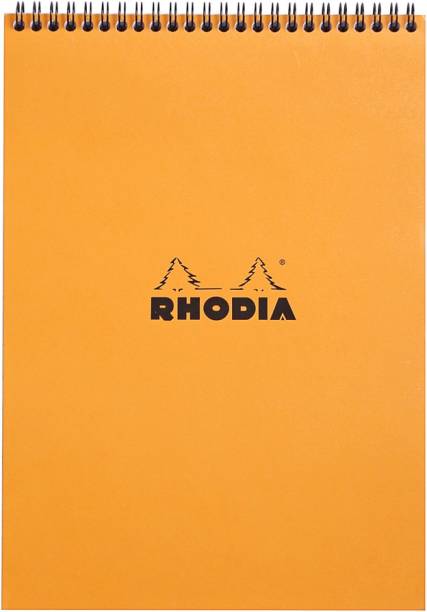RHODIA Orange Graph Wirebound A4 Note Pad ruled 160 Pages