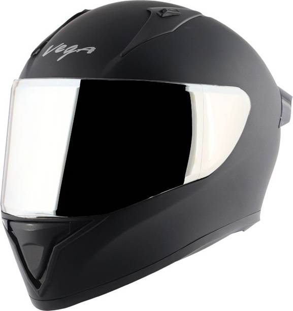 VEGA Dull Black Large Motorbike Helmet