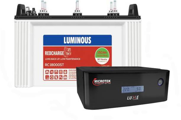 LUMINOUS RC 18000ST +MICROTEK LUXE 1000 Tubular Inverter Battery