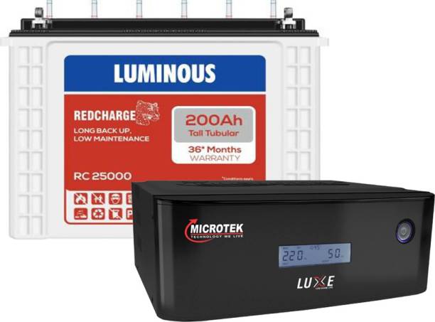 LUMINOUS RC25000 +MICROTEK LUXE 1000 Tubular Inverter Battery