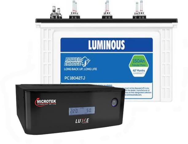 LUMINOUS PC 18042TJ +MICROTEK LUXE 1000 Tubular Inverter Battery