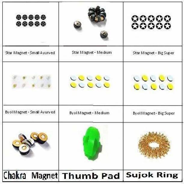 Acs AN ACS Acupressure Sujok Byol, Star, Chakra, Ring Magnets and Thumb Pad Tools (General, Medium, Small) Massager