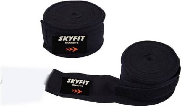 स्काईफिट BLACK HAND WRAP FOR GYM BOXING AND WRIST PAIN जिम और फिटनेस दस्ताने