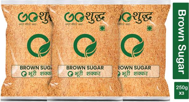 Goshudh Premium Quality Brown Sugar-250gm (Pack Of 3) Sugar