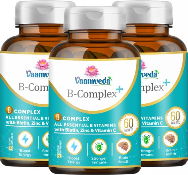 Vaamveda Vitamins B Complex With B12 & Biotin For Men & Women-Energy,Healthy Heart