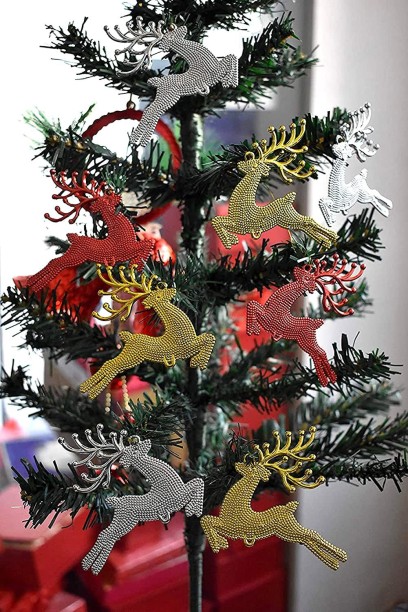 6/12PC Drum Pendant Christmas Tree Hanging Decoration Ornaments Party Xmas Decor 