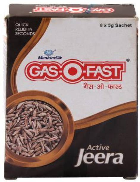 GasoFast Gas-O-Fast Active Jeera - 5g ACTIVE JEERA Powder (150g pack of 30) Zeera Granules