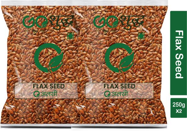 Goshudh Premium Quality Alsi (Flaxseed)-250gm (Pack Of 2) Brown Flax Seeds
