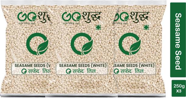 Goshudh Premium Quality Raw Safed Til (White Sesame Seeds)-250gm (Pack Of 3) Sesame Seeds