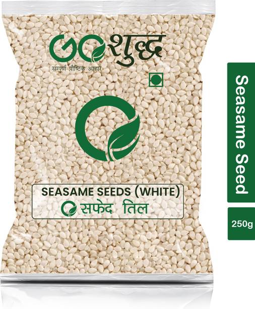 Goshudh Premium Quality Raw Safed Til (White Sesame Seeds)-250gm (Pack Of 1) Sesame Seeds