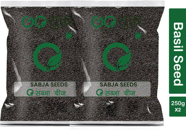 Goshudh Premium Quality Sabja Seeds (Basil)-250gm (Pack Of 2) Basil Seeds