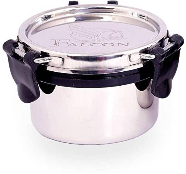 फाल्कन Stainless Steel Mini Container - 125 ml, 1 Pieces, Silver 1 कंटेनर लंच बॉक्स