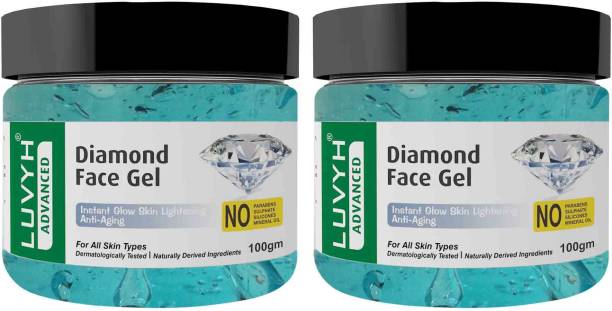 LUVYH Diamond Face Massage Gel 200g (pack of 2) for Ins...