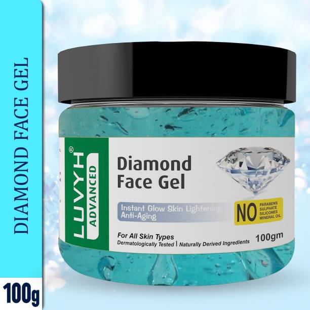 LUVYH Diamond Face Massage Gel (100g) for Instant Glow,...