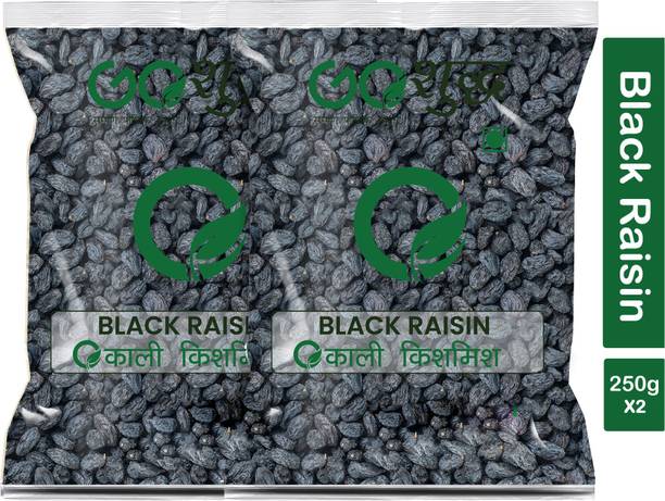 Goshudh Premium Quality Kali Kishmish (Seedless Black Raisin)-250gm (Pack Of 2) Raisins